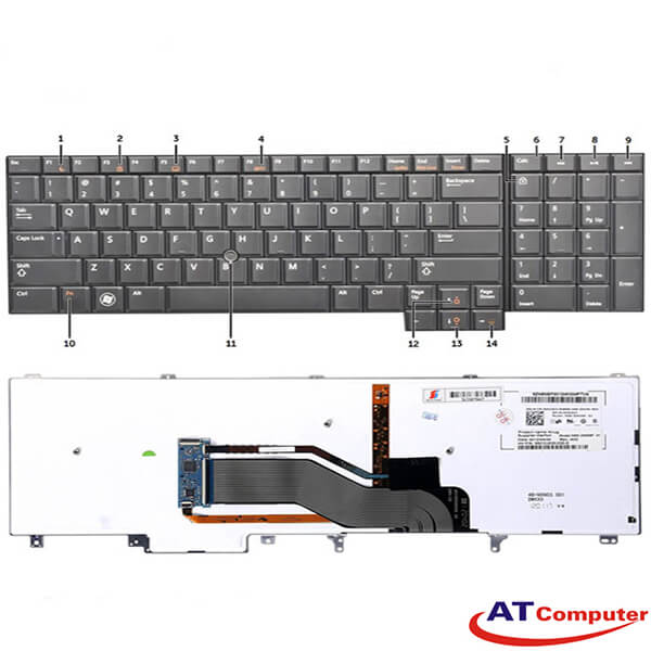 Bàn phím DELL Precision M4600, M4700, M4800, M6600, M6700, M6800. P/N: R5MK HW, X257 LW, 9FM23 LW