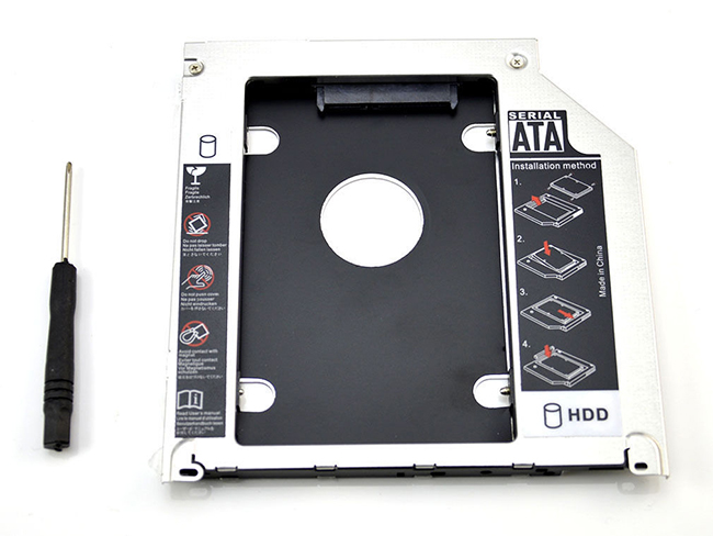 Khay đặt HDD/SSD Caddy 2.5" SATA II Cho Laptop (loại mỏng)