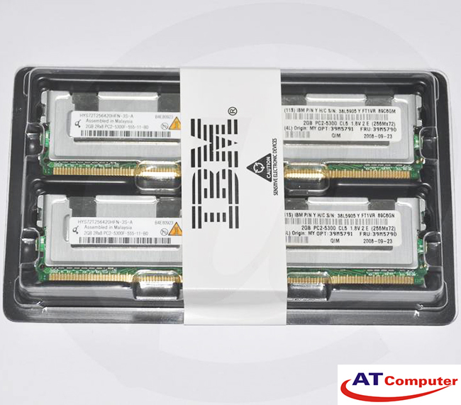 RAM IBM 4GB DDR2-667Mhz PC2-5300 (2x2GB) CL5 FBD-DIMM ECC. Part: 46C7419