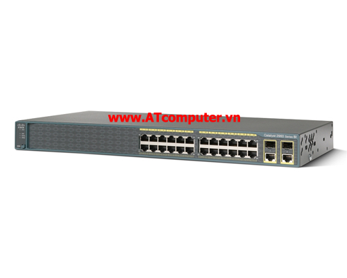 Cisco WS-C2960-24TC-S Catalyst 2960 24 10/100 + 2 T/SFP LAN Lite Image