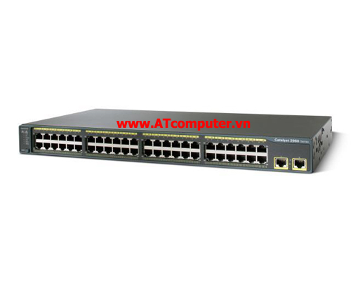 Cisco WS-C2960-48TT-L Catalyst 2960 48 10/100 Ports + 2 1000BT LAN Base Image