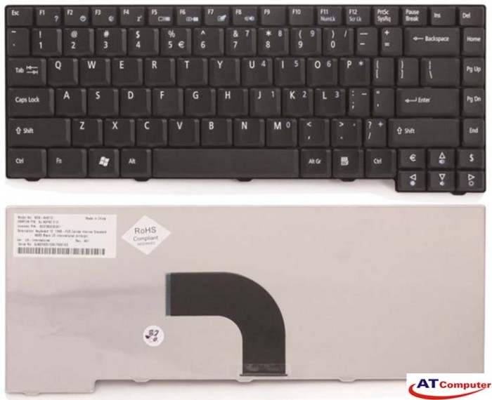 Bàn phím Acer Aspire 2930, 2930Z, TM6293 Series. P/N: NSK-AH70T, 9J.N0F82.70T, TF-KBD 531078600010