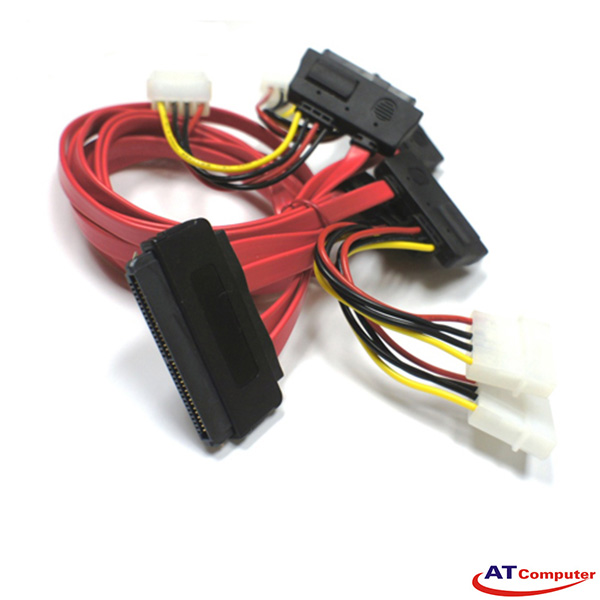 Cable SAS 32 Pin to SAS 29P *4 w/power cable (SFF-8484 TO SFF-8482) Length: 0.5M, P/N: RC-2140 - L