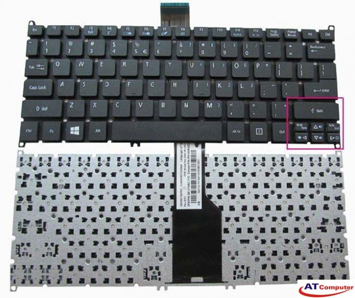 Bàn phím Acer Aspire S3-391 Series. P/N: 9Z.N7WPW.01D, NSK-R10PW 1D