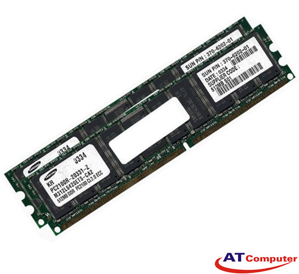 RAM SUN 1GB DDR-266Mhz PC-2100 (2x512MB) DIMM ECC. Part: 370-6202, X7603A