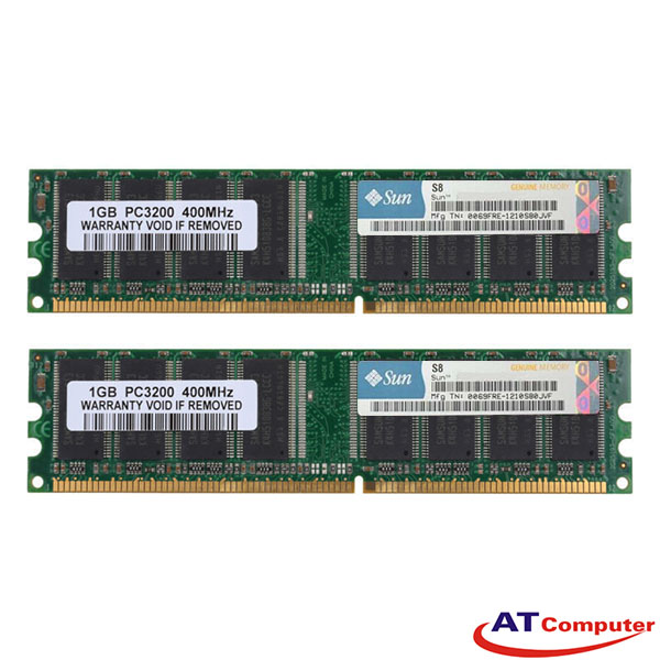 RAM SUN 1GB DDR-400Mhz PC-3200 (2x512MB) DIMM ECC. Part: X8007A, X8007, 8007A, 8007