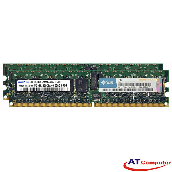 RAM SUN 2GB DDR2-667Mhz PC2-5300 (2x1GB) REG ECC. Part: X4291A, 371-2435, 540-7255, 4291A, X4298A