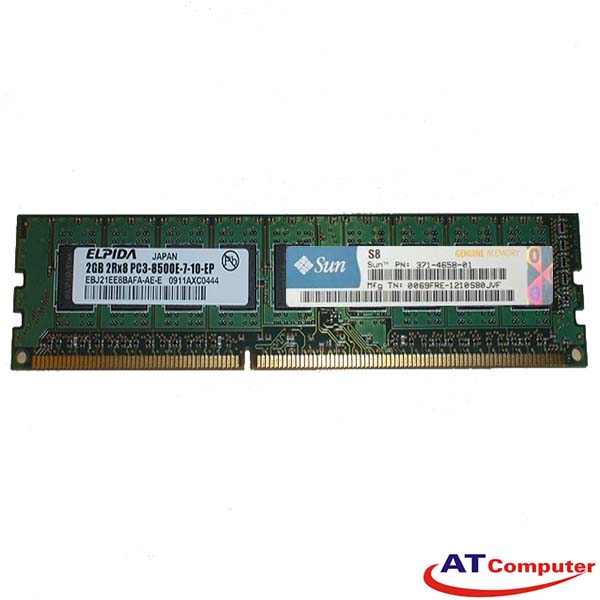 RAM SUN 2GB DDR3-1066Mhz PC3-8500 SDRAM DIMM ECC. Part: X5866A, 371-4282