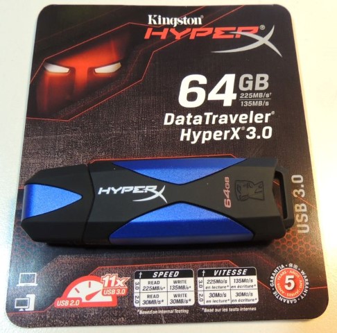 KINGSTON 64GB DATA TRAVELER HYPER X USB 3.0 