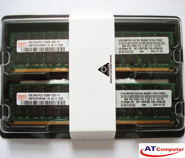 RAM IBM 16GB DDR2-667Mhz PC2-5300 (2x8GB) FB-DIMM CL5 ECC. Part: 46C7577
