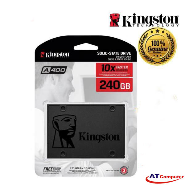 SSD Kingston SSDNow A400 240GB Sata3 2.5 (đọc 500MB/s, Ghi 450MB/s) - SA400S37/240G