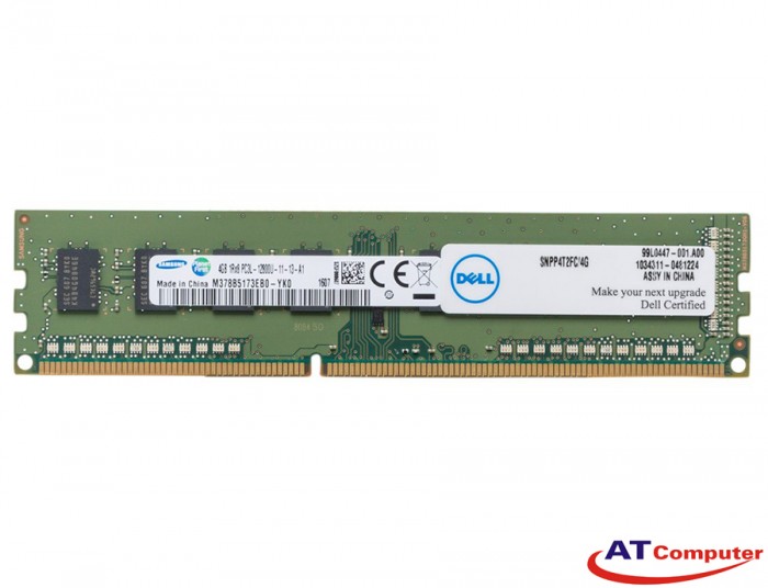 RAM DELL 4GB DDR3-1600Mhz PC3-12800 Unbuffered ECC. Part: A7303660