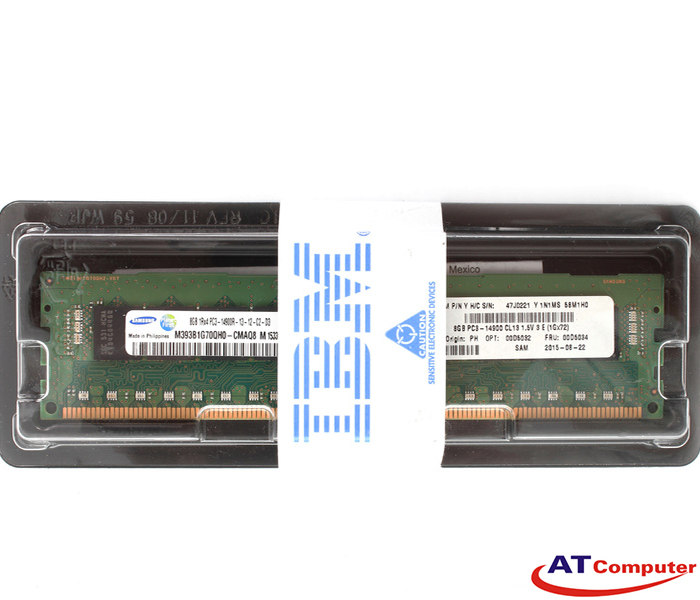 RAM IBM 8GB DDR3-1866Mhz PC3-14900 Registered ECC. Part: 00D5032