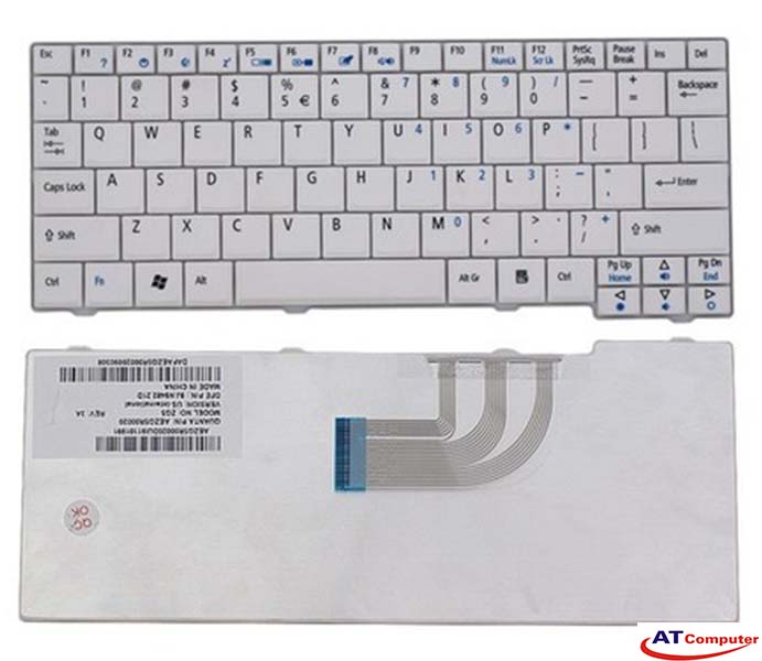 Bàn phím Acer Aspire One ZG5, A110, A150, D150, D250 Series. P/N: 9J.N9482.K0J