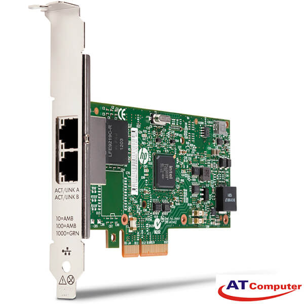 HP NC360T PCI-Express Dual Port Gigabit Server Adapter, P/N: 412648-B21