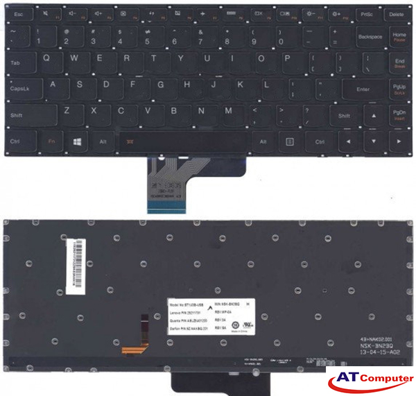 Bàn phím Lenovo Ideapad U330, U430, Touch U330P, U430P Series. Part: 25211731, 9Z.NAKBQ.221
