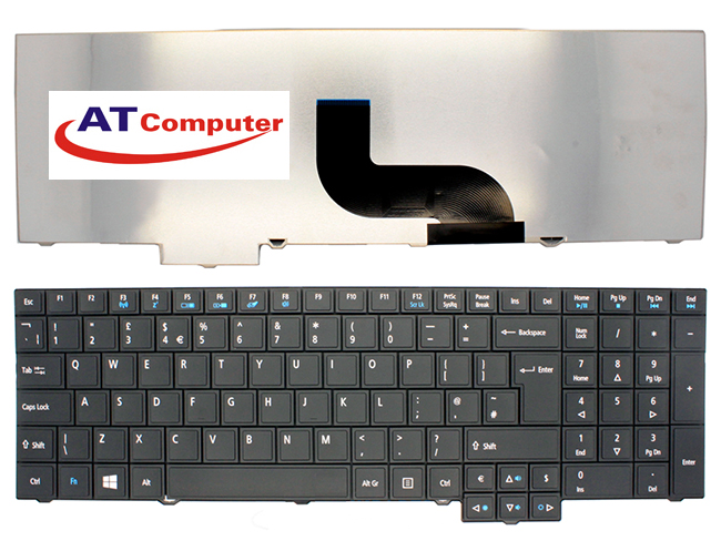 Bàn phím Acer TM5760, TM8573. Part: 9Z.N6SPW.10T, NSK-AZ1PW, KBI170A37