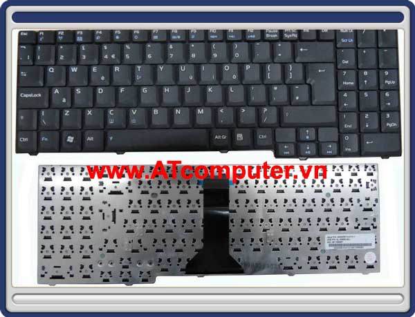 Bàn phím Asus F7, M51, F7F. Part: 9J.N0B82.00G10A, 0KNA-3K1GE03, 04GND91KGE10-1