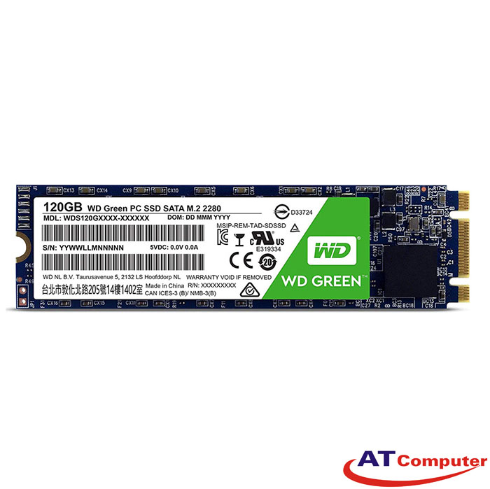 SSD WD Green 120GB M.2 2280  (Doc 545MB/s, Ghi 430MB/s) - WDS120G2G0B