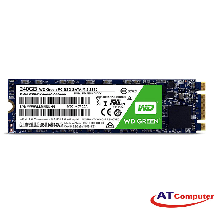 SSD WD Green 240GB M.2 2280 (Doc 540MB/s, Ghi 465MB/s) - WDS240G1G0B