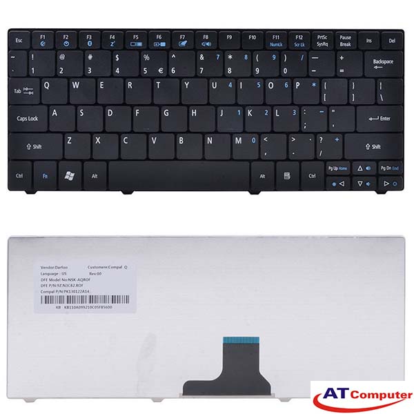 Bàn phím Acer Aspire one 751, 752, 1810, 1810T, 1810TZ, 1830, 1830T. 