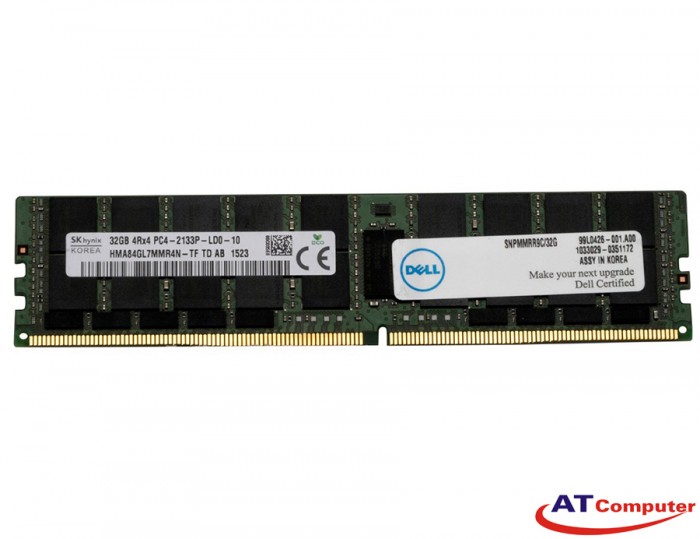 RAM DELL 32GB DDR4-2133MHz PC4-17000 2Rx4 ECC. Part: PR5D1, 0PR5D1