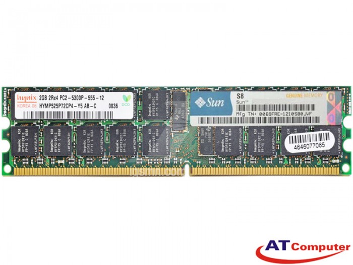 RAM SUN 2GB DDR2-667Mhz PC2-5300 Registered ECC. Part: 371-3846
