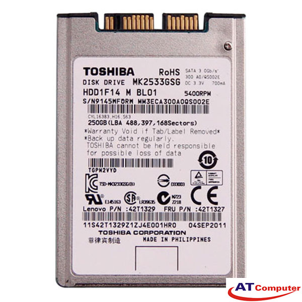 HDD TOSHIBA 250Gb SATA mini 1.8''