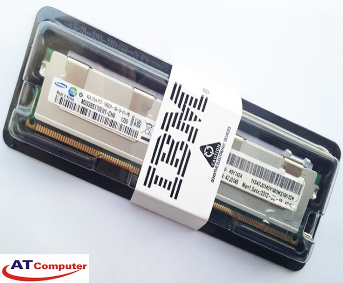 RAM IBM 4GB DDR3L-1333Mhz PC3L-10600 2Rx8 CL9 LP UDIMM ECC. Part: 49Y1404