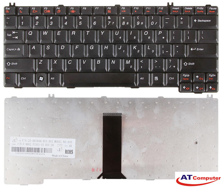 Bàn phím Lenovo Ideapad Y510, Y520, Y530. Part: 39T7337, 39T7369, BCF84-RU, 7ABZ07, 42T3387, 42T3419, 05X004, BCF-84SU