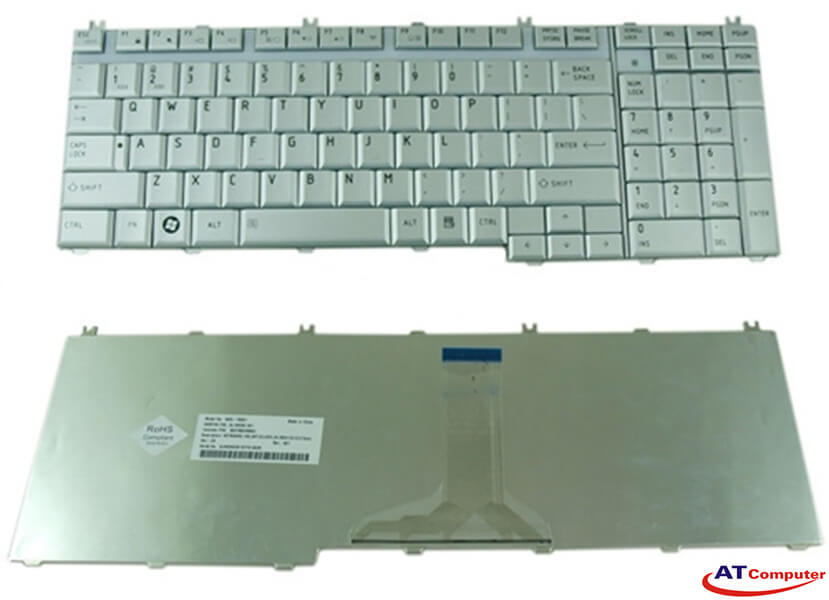 Bàn phím Toshiba G50, P300, L350, L500. Part: NSK-TB80E, 9J.N9282.80E, PK1304T01B0, MP-06876T0-6988
